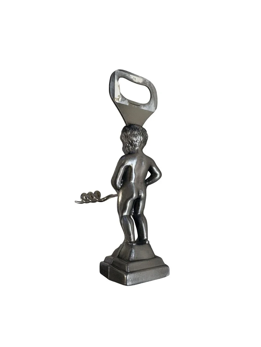 Vintage Bruxelles Manneken Pis Bottle Opener Folding Corkscrew Novelty Bar Gift